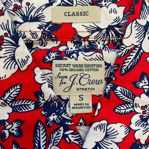 J Crew NWT Floral Print Button-Down Shirt, Men's Size S